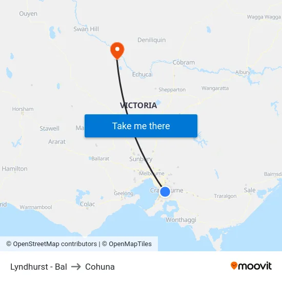 Lyndhurst - Bal to Cohuna map