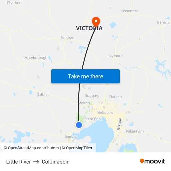 Little River to Colbinabbin map