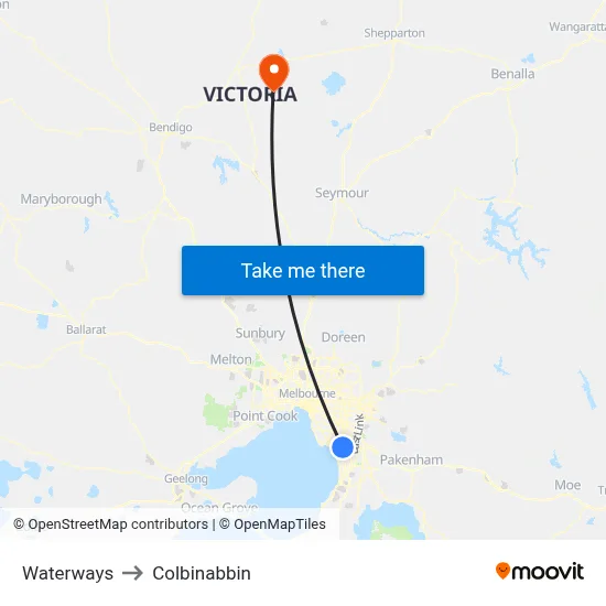 Waterways to Colbinabbin map