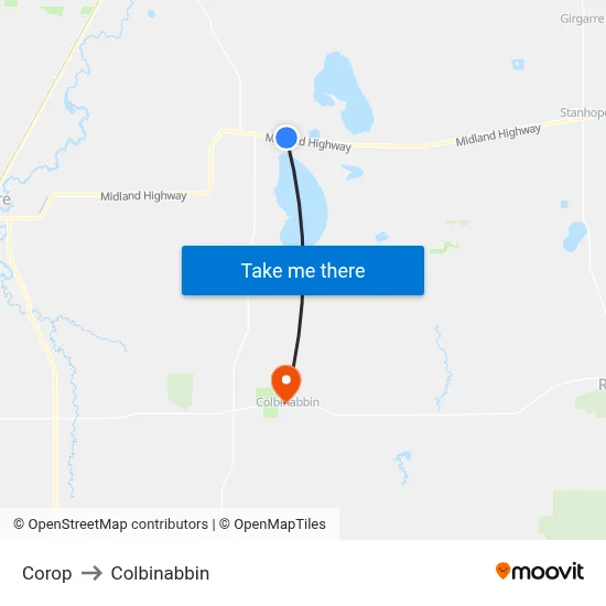 Corop to Colbinabbin map
