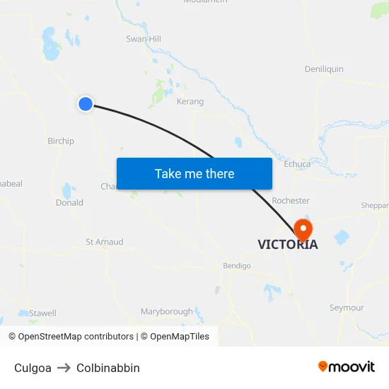 Culgoa to Colbinabbin map