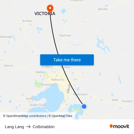 Lang Lang to Colbinabbin map
