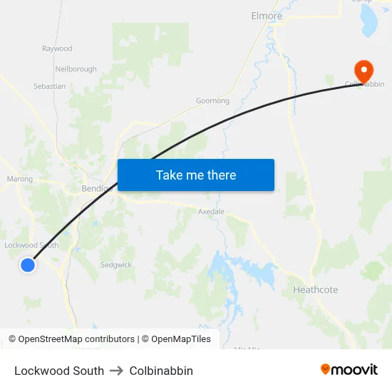 Lockwood South to Colbinabbin map