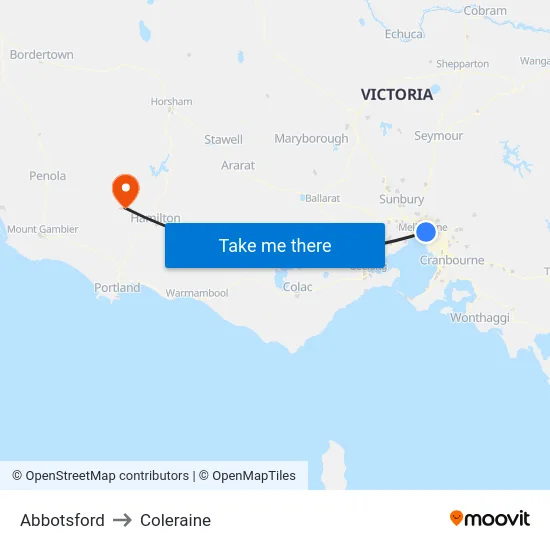 Abbotsford to Coleraine map