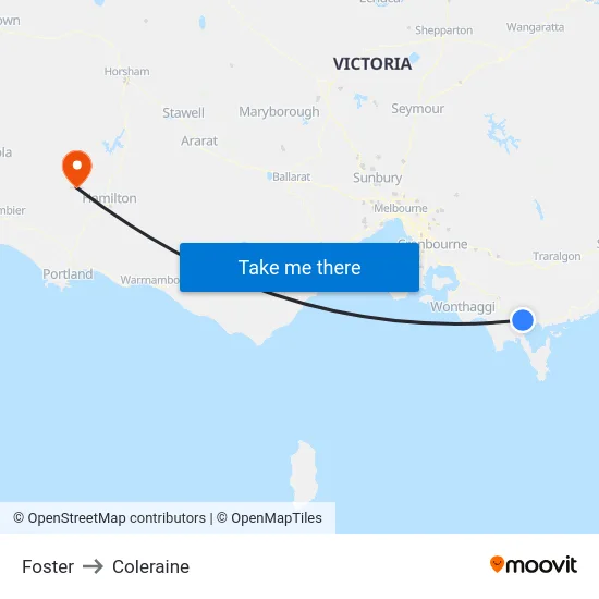 Foster to Coleraine map