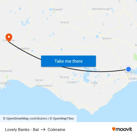 Lovely Banks - Bal to Coleraine map