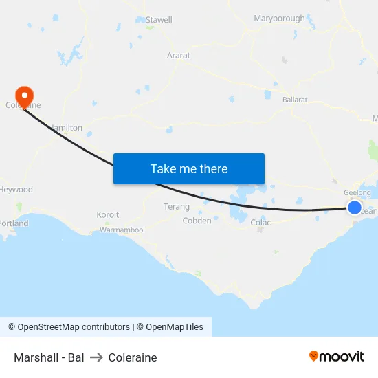 Marshall - Bal to Coleraine map