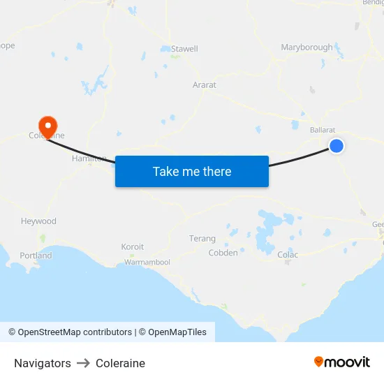 Navigators to Coleraine map