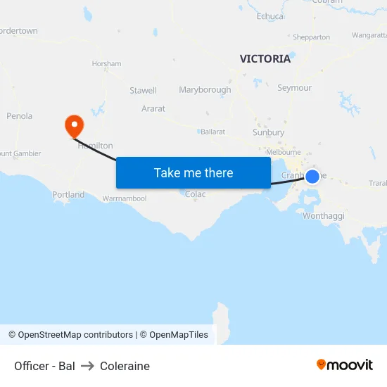 Officer - Bal to Coleraine map