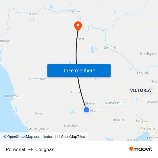 Pomonal to Colignan map