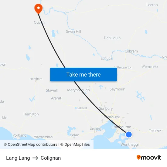 Lang Lang to Colignan map