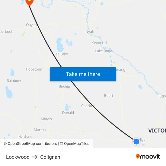 Lockwood to Colignan map
