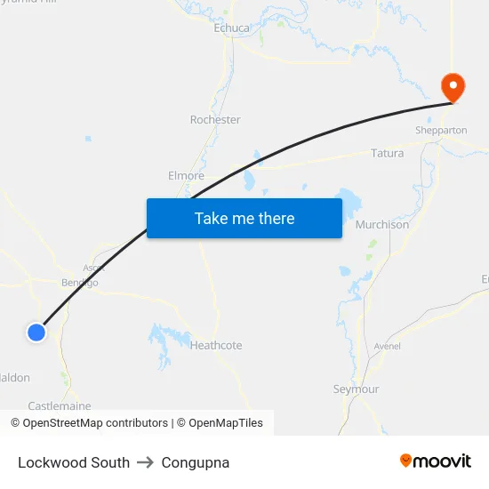 Lockwood South to Congupna map