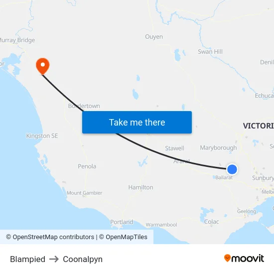 Blampied to Coonalpyn map