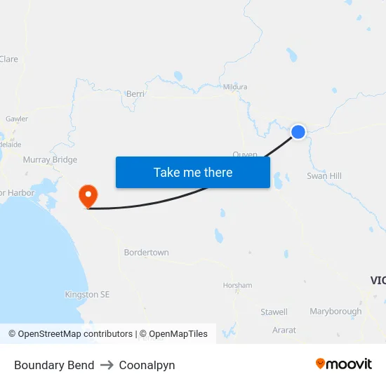 Boundary Bend to Coonalpyn map