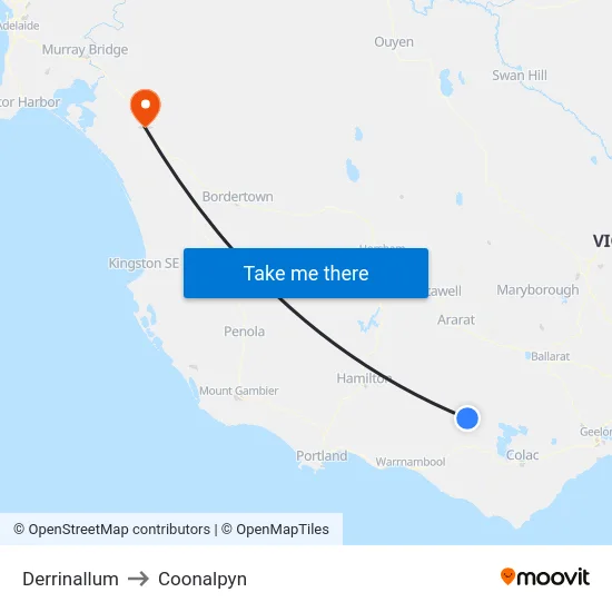 Derrinallum to Coonalpyn map
