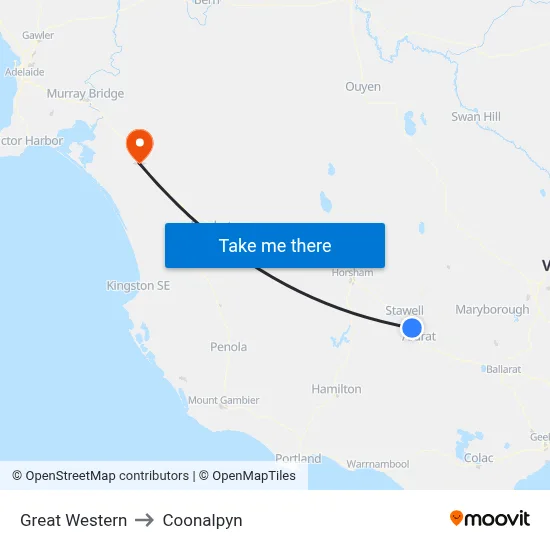 Great Western to Coonalpyn map
