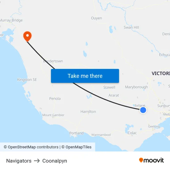 Navigators to Coonalpyn map