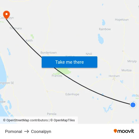 Pomonal to Coonalpyn map