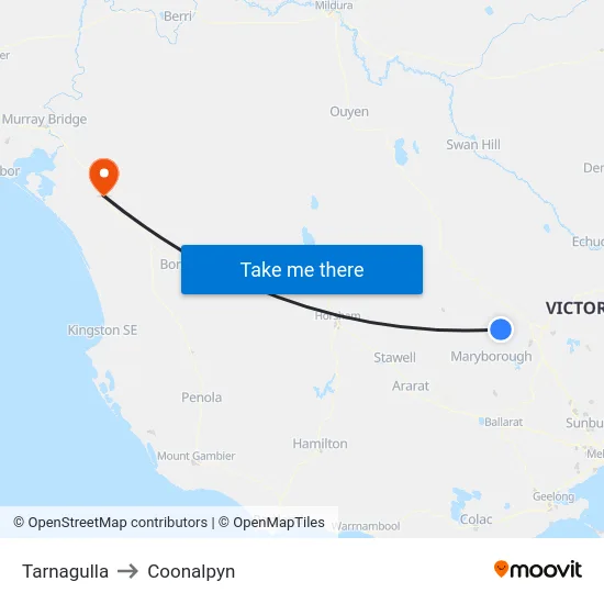 Tarnagulla to Coonalpyn map