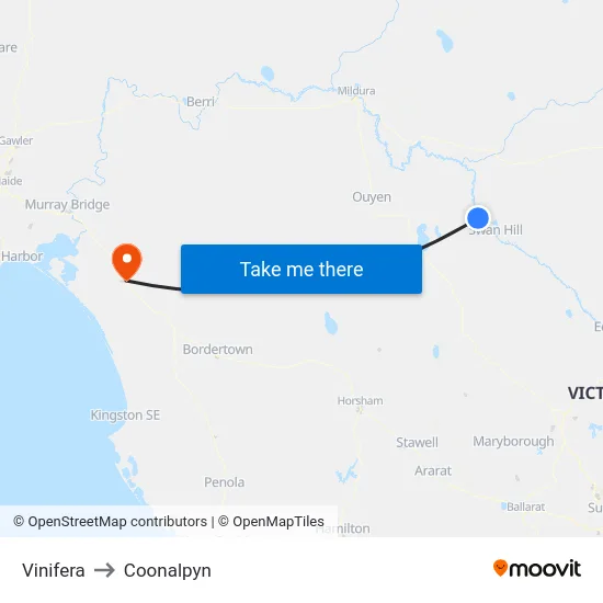 Vinifera to Coonalpyn map