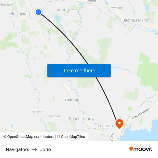 Navigators to Corio map