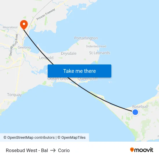 Rosebud West - Bal to Corio map