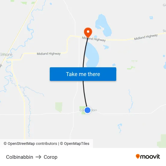 Colbinabbin to Corop map