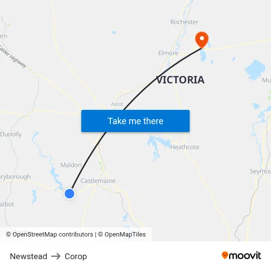 Newstead to Corop map