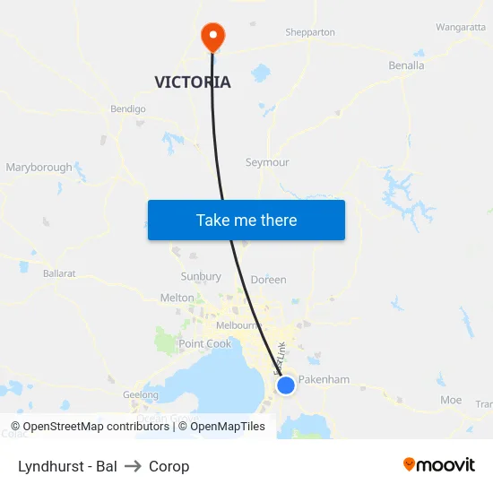 Lyndhurst - Bal to Corop map