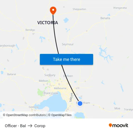 Officer - Bal to Corop map