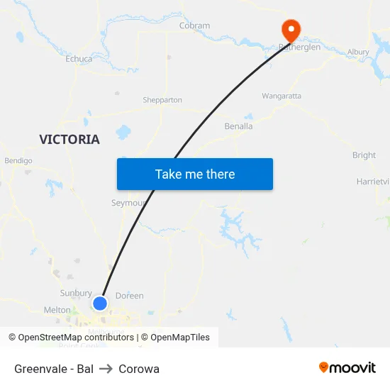 Greenvale - Bal to Corowa map