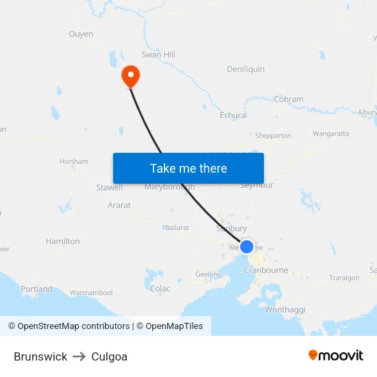 Brunswick to Culgoa map