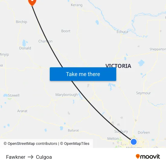 Fawkner to Culgoa map