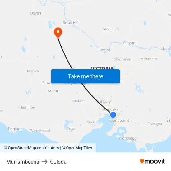 Murrumbeena to Culgoa map