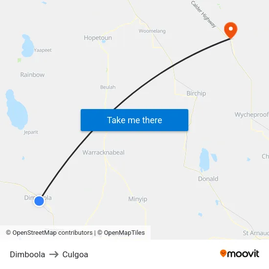 Dimboola to Culgoa map