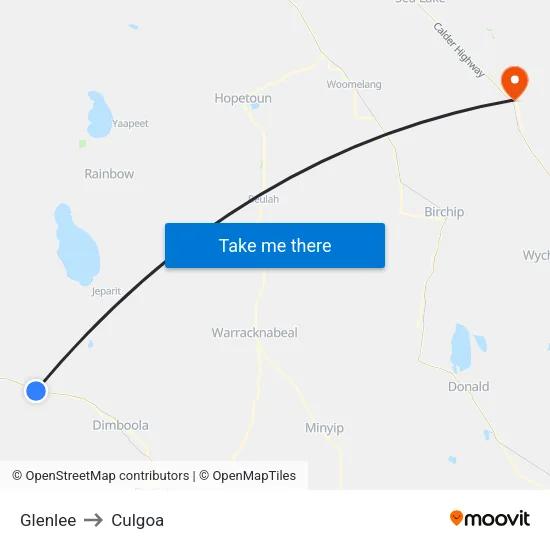 Glenlee to Culgoa map