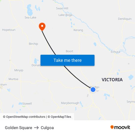 Golden Square to Culgoa map