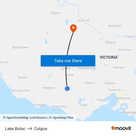 Lake Bolac to Culgoa map