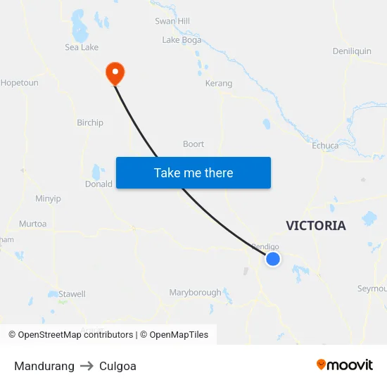 Mandurang to Culgoa map