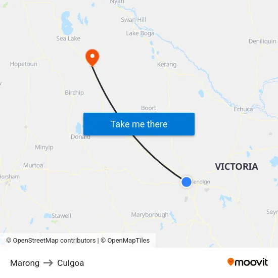 Marong to Culgoa map