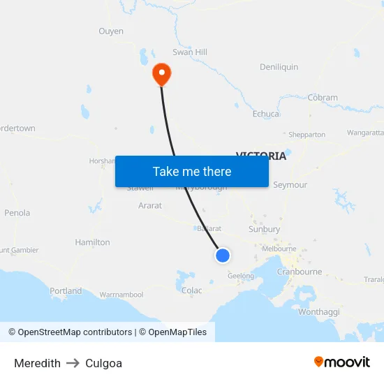 Meredith to Culgoa map