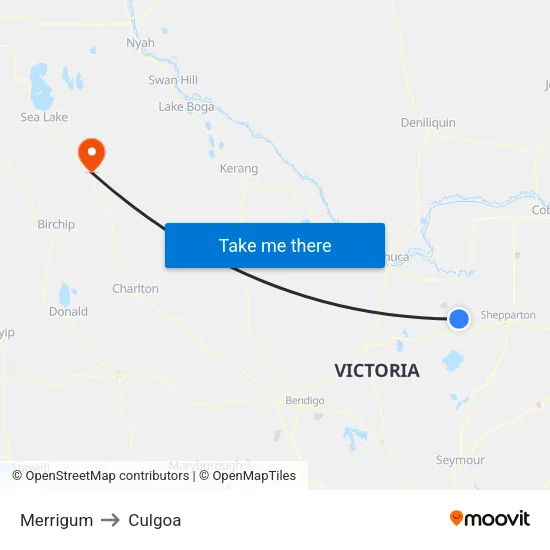 Merrigum to Culgoa map