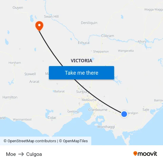 Moe to Culgoa map