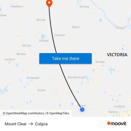 Mount Clear to Culgoa map