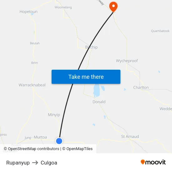 Rupanyup to Culgoa map