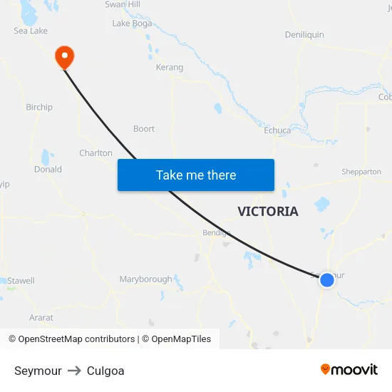 Seymour to Culgoa map