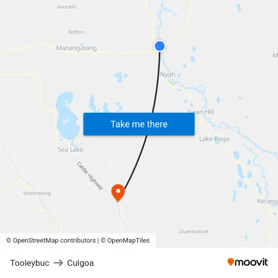 Tooleybuc to Culgoa map