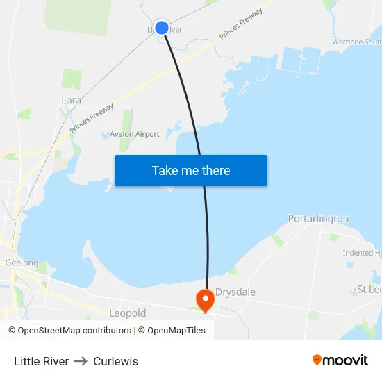 Little River to Curlewis map