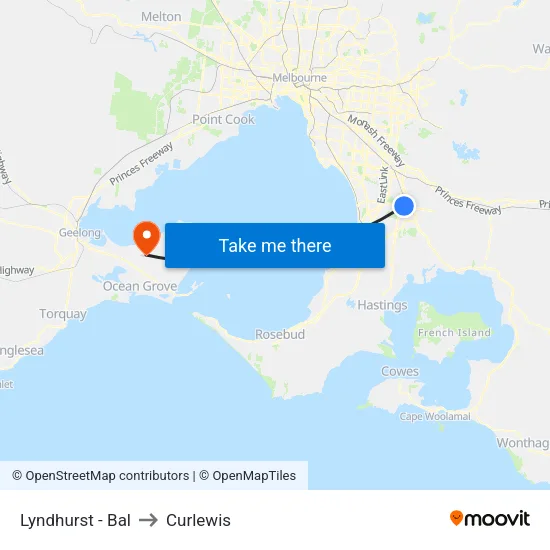 Lyndhurst - Bal to Curlewis map